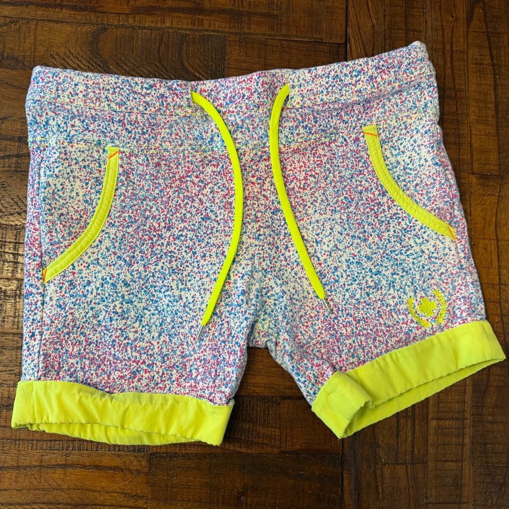 Andrew Christian Multicolor Speckled Shorts with Neon Accents